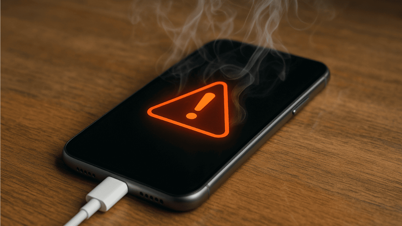 Telefon nagrzewający się podczas ładowania